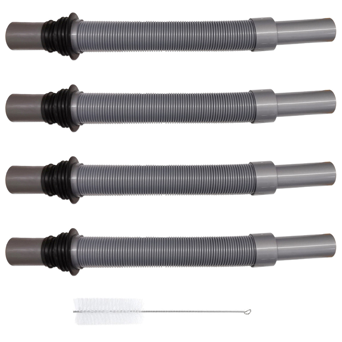 Flexible Convoluted Waste Pipe with Brush