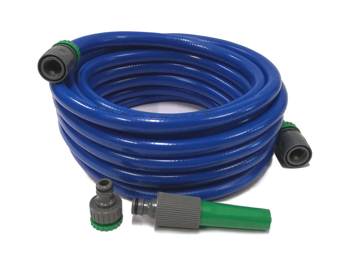 Premium Round Hose with Hose Ends, Tap Adaptor & Nozzle
