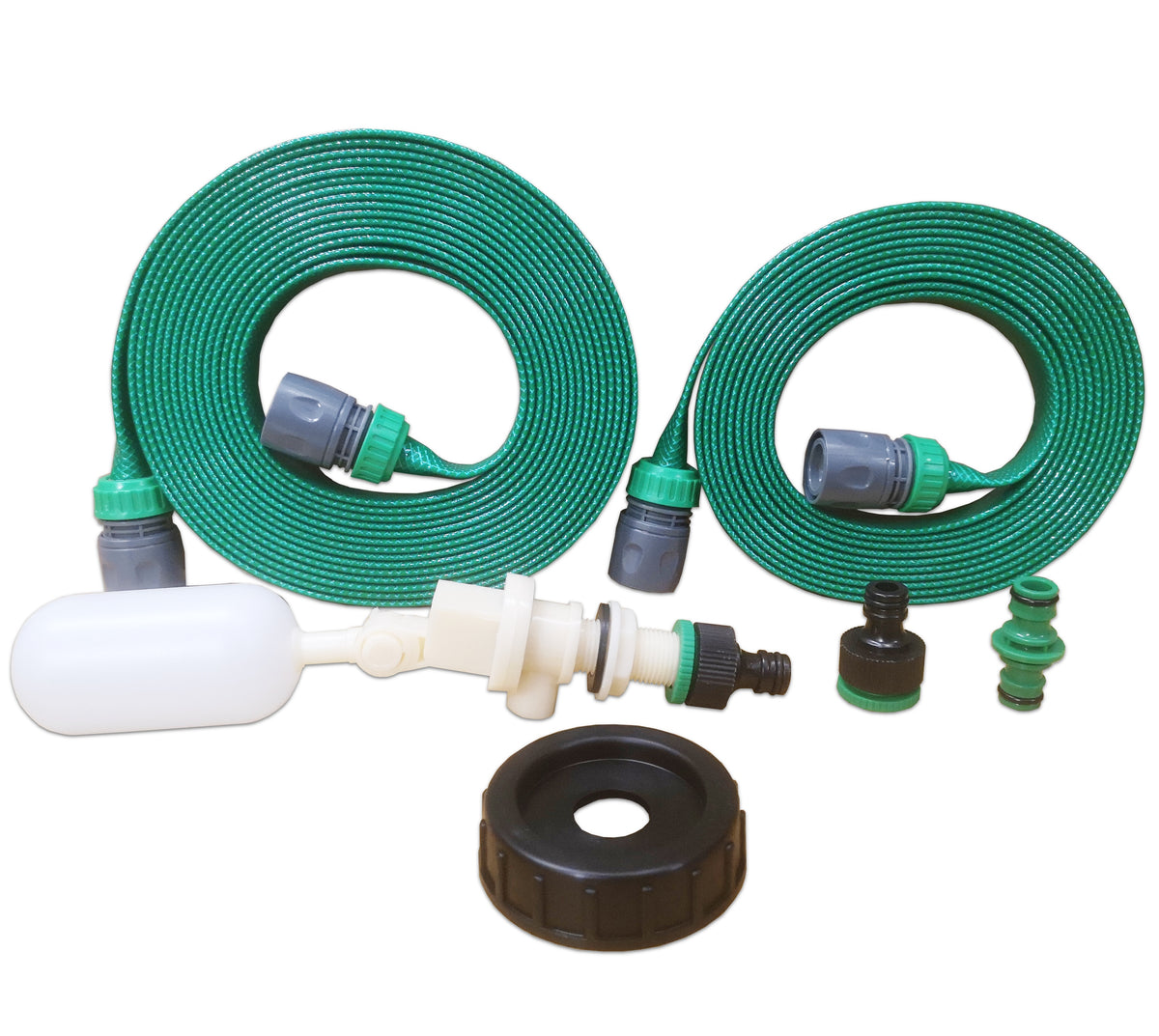Aquaroll Mains Water Adaptor Kit with Green Layflat Hose