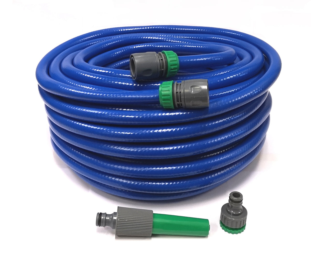 Premium Round Hose with Hose Ends, Tap Adaptor & Nozzle