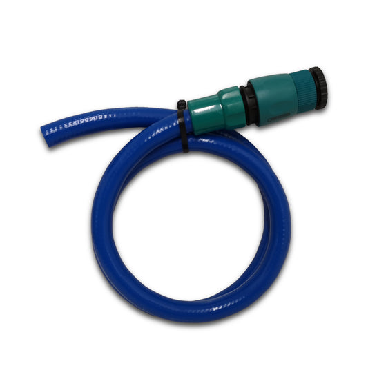 1m Blue Food Grade Fill-Up Hose with Hose End & Tap Adaptor
